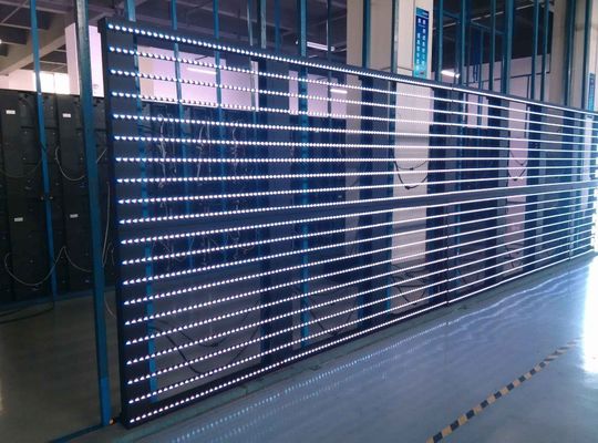 Doorzichtig LED-scherm voor ramen 1000 mm Panelgrootte LED-maascherm 32768 punten/m2 Pixeldichtheid