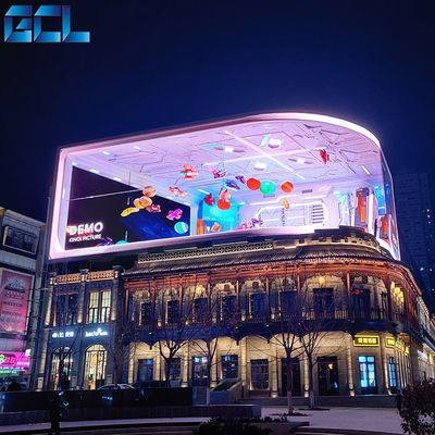 IJzeren kast Volkleurig Buiten Fixed LED Display SMD P6 Scherm 3D Bekijken met het blote oog