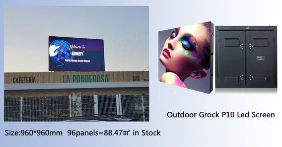 Grote LED-displayplaat met naadloze splitsing 976 mm