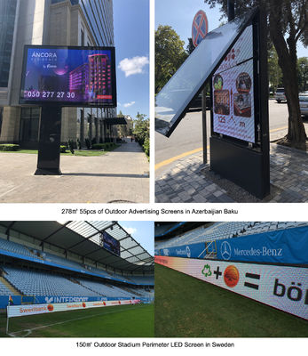 Grootte van het kastje Floor Standing LED Poster Video Display P1.875 Outdoor LED Poster Voor Outdoor Reclame