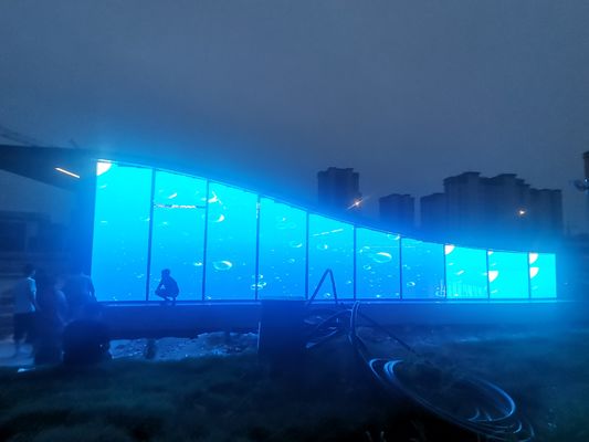 Professionele buitenglas P3.9 Transparent LED-scherm voor reclame