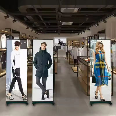 GOB P1.5 P1.8 P2 Indoor Led Poster Screen voor Banner Draagbare Led Video Wall met Wielen voor Trade Show Store