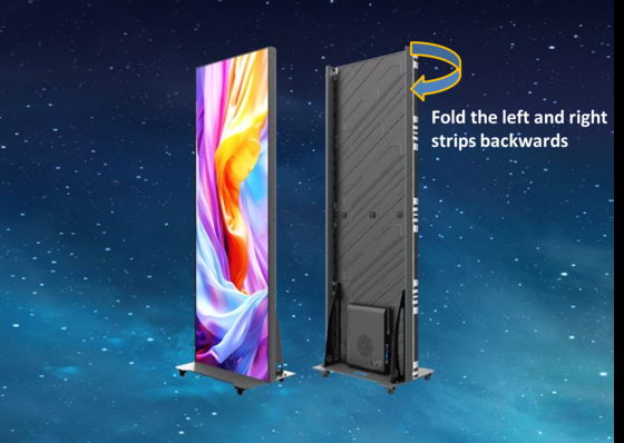 P1.25mm P1.538 mm GOB high-definition LED-posterscherm dat op en neer kan worden opgevouwen en snel van links naar rechts kan worden gemonteerd
