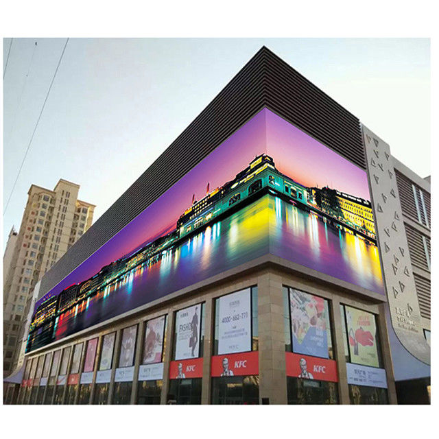 8500nits Helderheid Buiten P10 P15.6 Flexibel gebouw Raam Gordijn LED Mesh Screen
