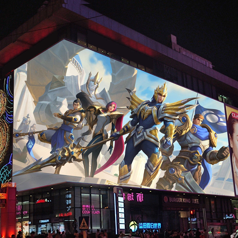 Hoogresolutionaire buitenplaat met vaste LED-display Gemakkelijke installatie Buiten LED-paneel ODM