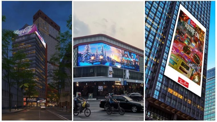 Doorzichtig 60% P7.9-10.4\P15.625mm LED advertentie scherm met doorzichtglas voor winkelcentrum