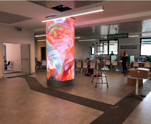 Goede prijs Gepersonaliseerd volkleurig cilindrisch LED-scherm P1.8mm voor binnenpaneel Grootte 240*120mm online