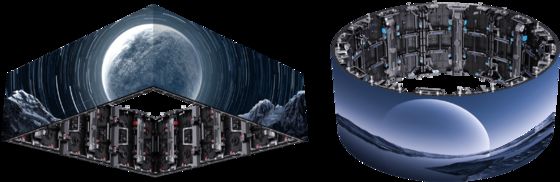 LED-scherm voor stadionomtrek met gegoten aluminium kast en afmetingen van 500*500 mm/500*1000 mm voor podium, kerk, uitzendstudio